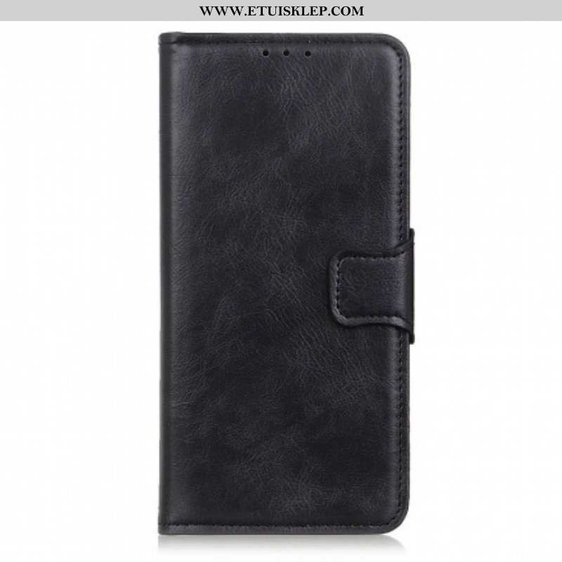 Etui Folio do Oppo A54 5G / A74 5G Dwustronne Zapięcie Z Efektem Skóry